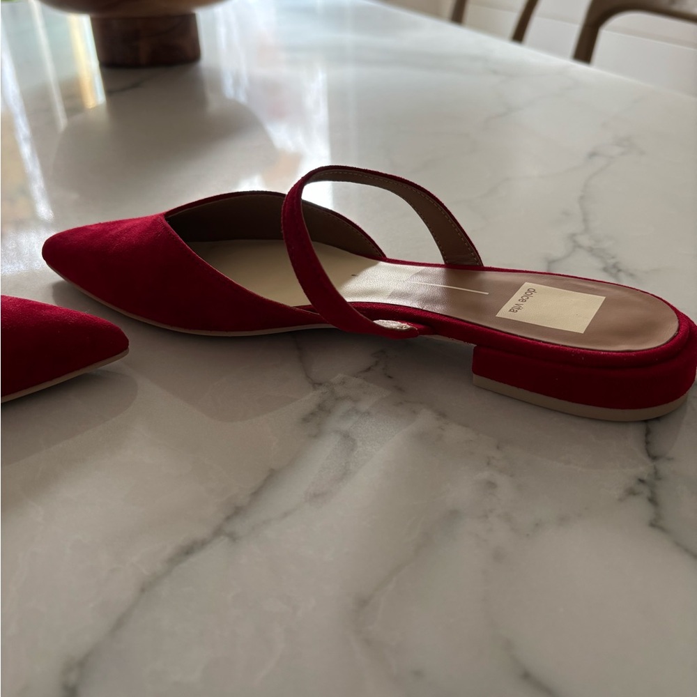 Dolce Vita Red Pointed-Toe Mules - Picture 2 of 4